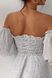 Сукня з натуральної тканини з довгим рукавом 121-23 біла з принтом гороху ХS-S 121-23 фото 4