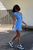 Грайлива сукня-міні у яскравому принті 133-23 блакитний S 133-23 фото